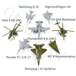 image-GRAPMAN 1:72 Assembly Helicopter & Fighter Plane Military Toy Set