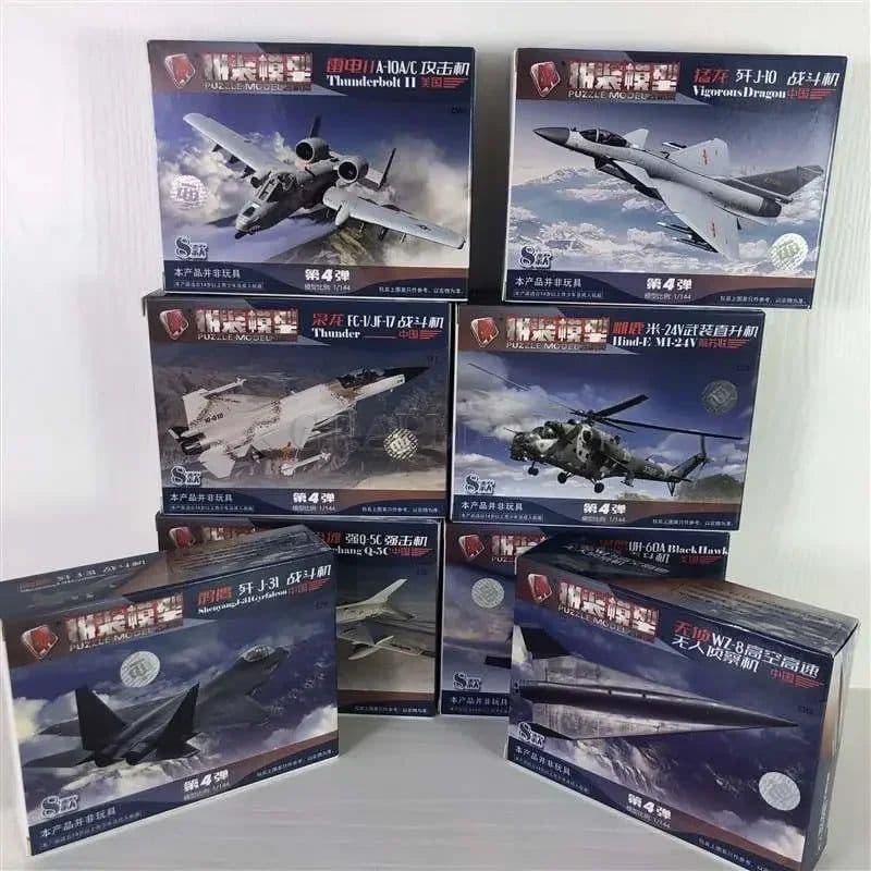 image-GRAPMAN 1:72 Assembly Helicopter & Fighter Plane Military Toy Set