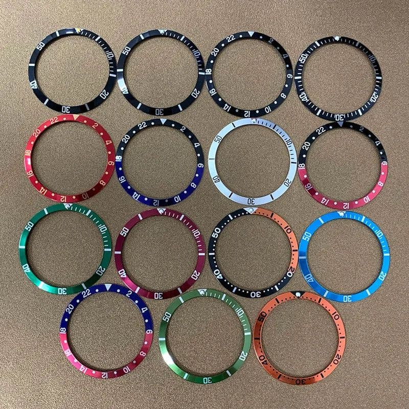 image-Watch Bezel Insert 36.5mm Aluminium for Submariner Diving Case Parts