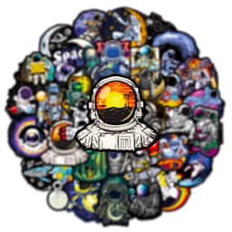 image-GOGOTU Waterproof Astronaut Cartoon Stickers - Cool Decals for DIY Projects