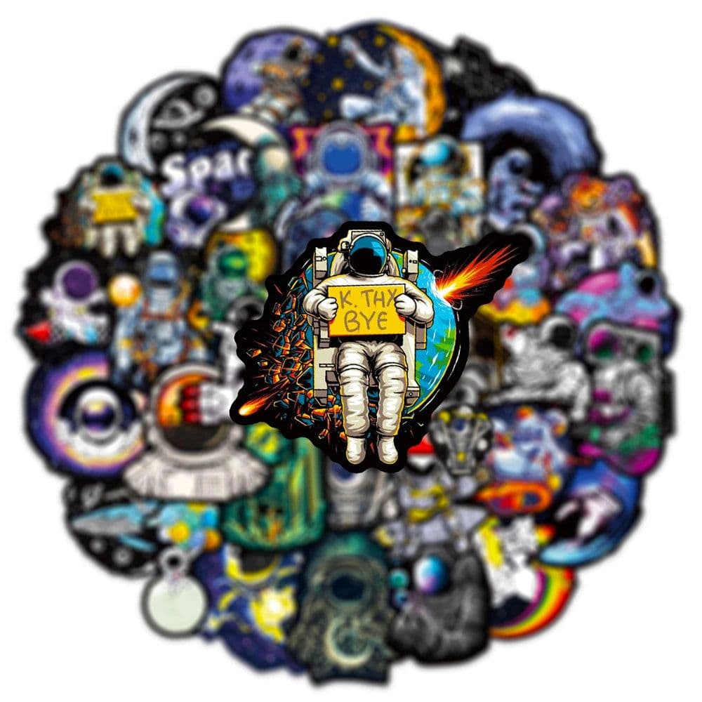 image-GOGOTU Waterproof Astronaut Cartoon Stickers - Cool Decals for DIY Projects