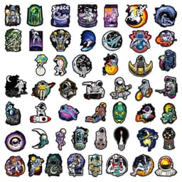 image-GOGOTU Waterproof Astronaut Cartoon Stickers - Cool Decals for DIY Projects