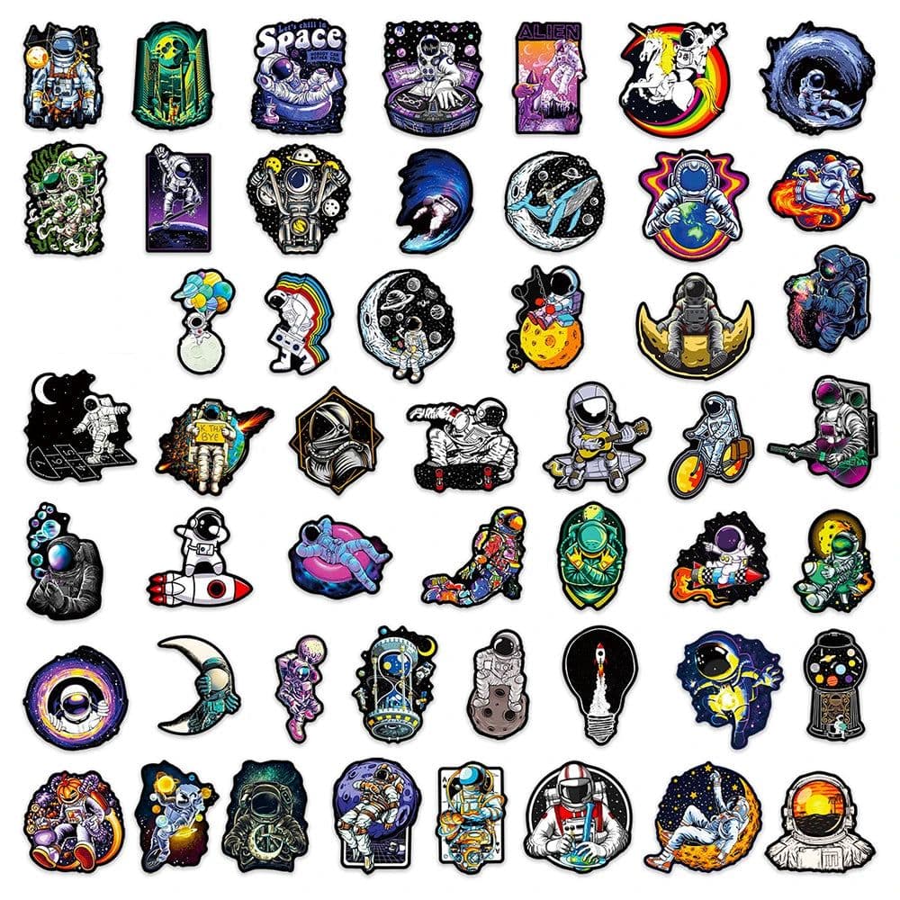 image-GOGOTU Waterproof Astronaut Cartoon Stickers - Cool Decals for DIY Projects