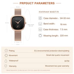 image-Hannah Martin Quartz Watch - Fashionable Design & Durable Features