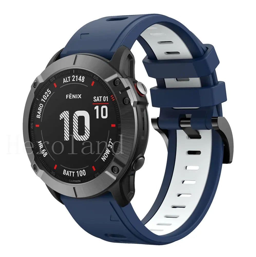 image-Hero Iand 26mm Silicone Quick Release Watch Strap for Garmin Fenix Series