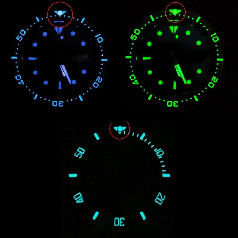 image-Luminous Bezel Insert Beads for Seiko & Rolex Watches - Green/Blue Pips
