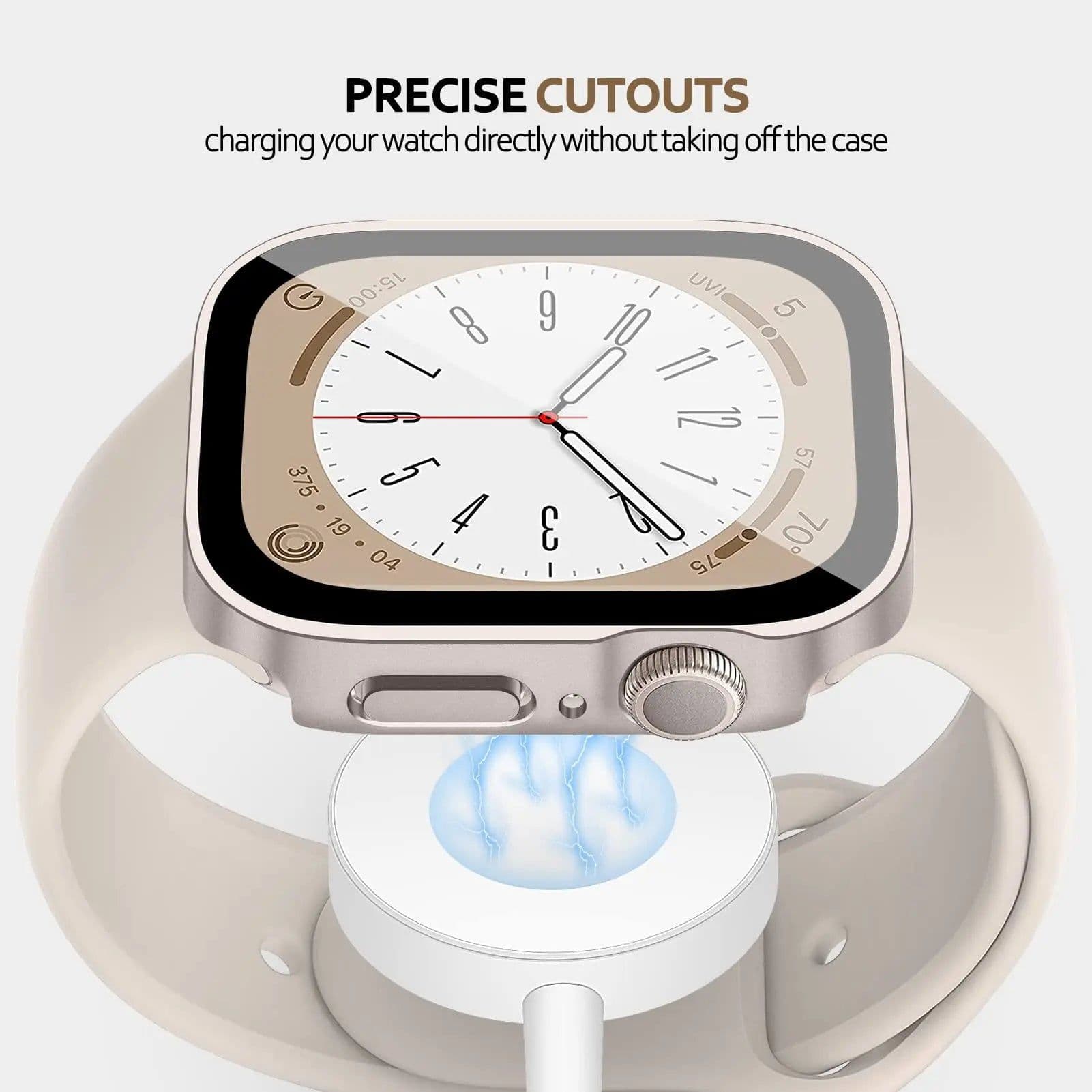 image-Lerxiuer Waterproof TPU Bumper Case & Screen Protector for Apple Watch