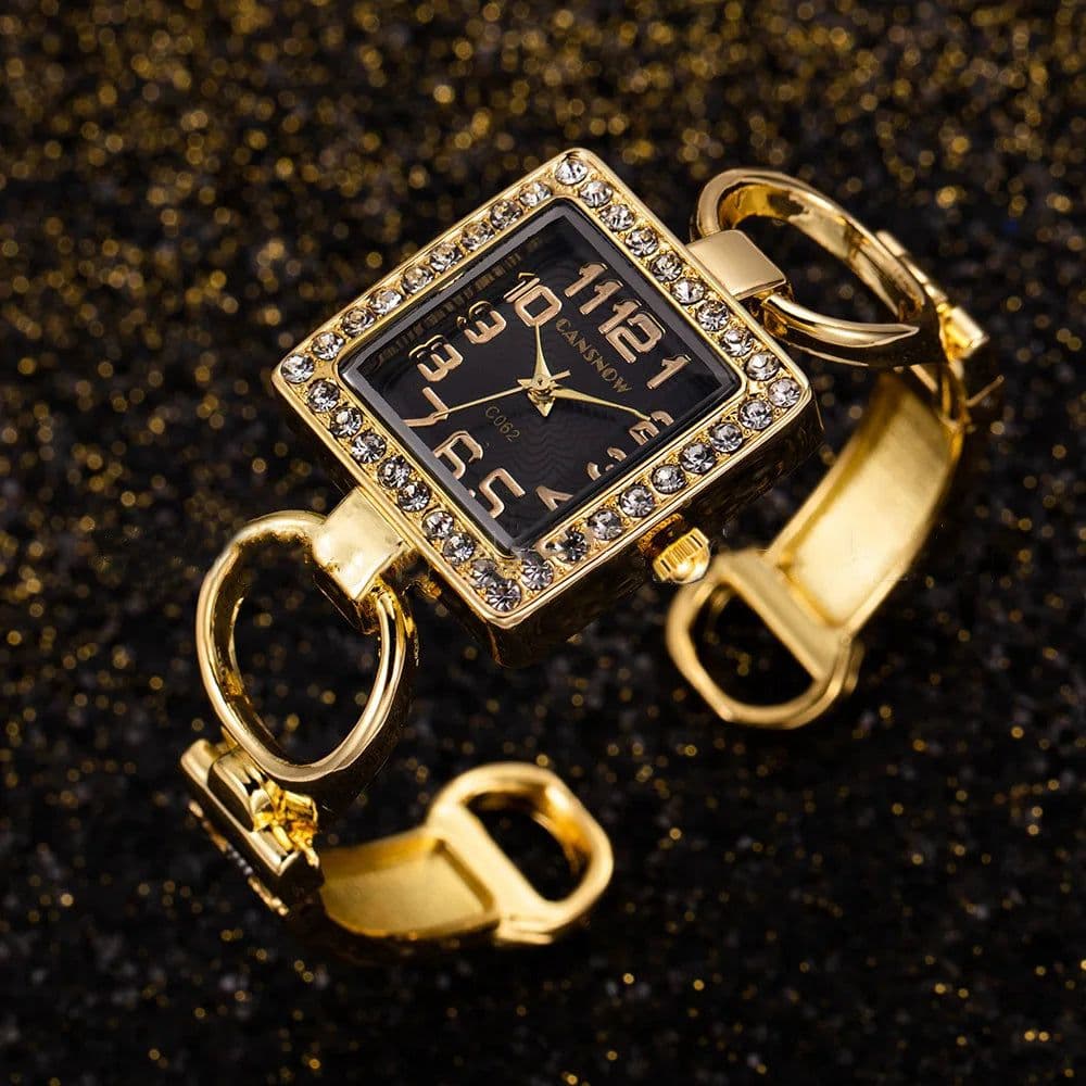 image-SOXY Luxury Quartz Watch with Stainless Steel Bangle for Fashionable Look