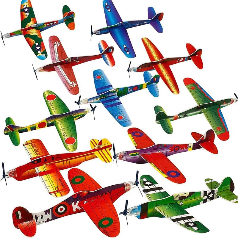 image-Preschool Rainbow Hand Throw Glider Plane Toy for Outdoor Fun & Learning