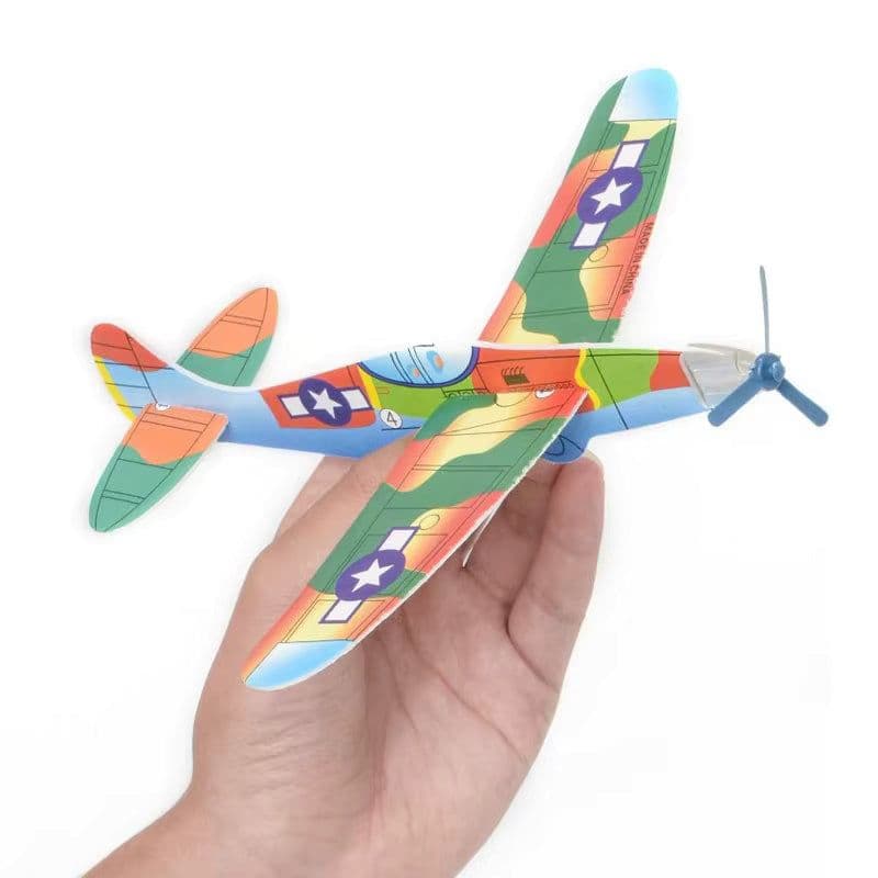 image-Preschool Rainbow Hand Throw Glider Plane Toy for Outdoor Fun & Learning