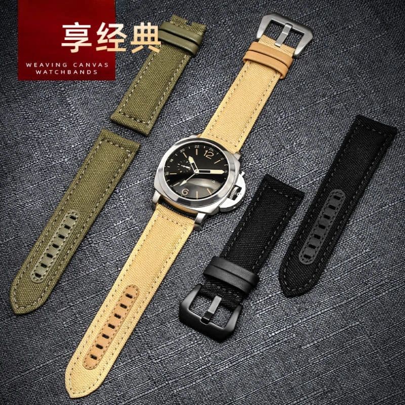 image-ZETHYDUM Durable Nylon Watch Strap for Panerai & Diesel - 20MM/22MM/24MM Size