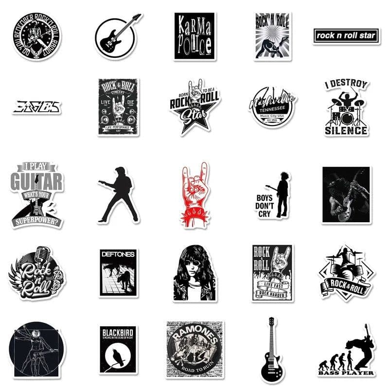 image-Waterproof PVC Stickers for Phone, Laptop, Guitar - 10/25/50 Pack