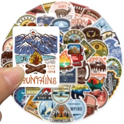 image-Waterproof PVC Stickers for Phone, Luggage, Guitar & More - 10/24/48 Pack