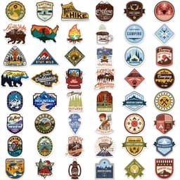 image-Waterproof PVC Stickers for Phone, Luggage, Guitar & More - 10/24/48 Pack