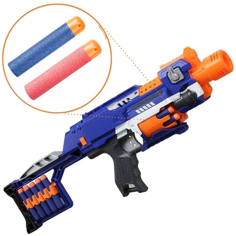 image-6Pcs Mega Red Sniper Rifle Darts – Safe Foam Bullets for Nerf Toys