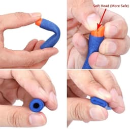 image-6Pcs Mega Red Sniper Rifle Darts – Safe Foam Bullets for Nerf Toys