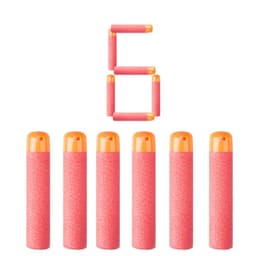 image-6Pcs Mega Red Sniper Rifle Darts – Safe Foam Bullets for Nerf Toys