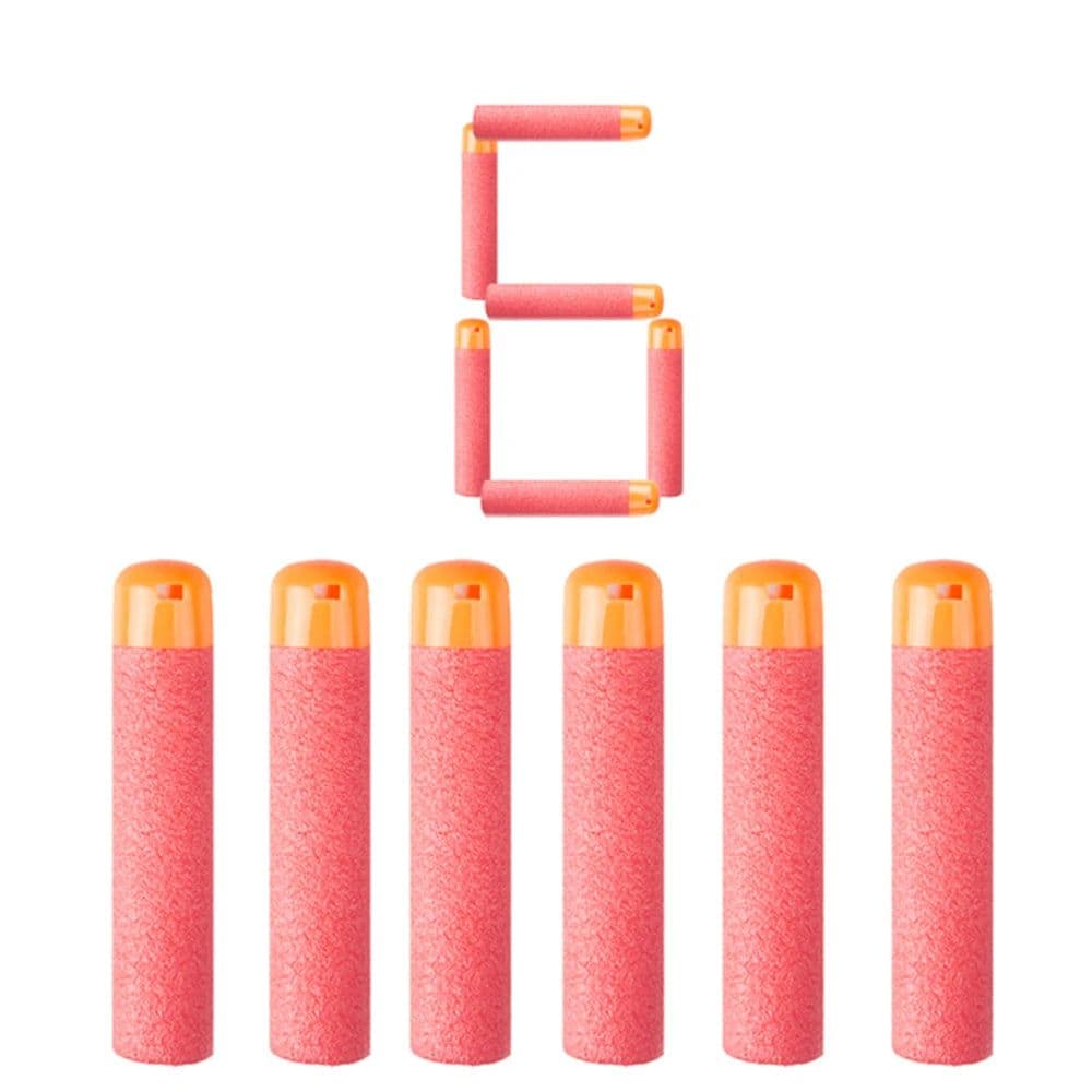 image-6Pcs Mega Red Sniper Rifle Darts – Safe Foam Bullets for Nerf Toys