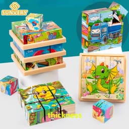 image-SUNVERY 3D Animal Puzzle - Fun Early Learning Toy for Kids Ages 3-6