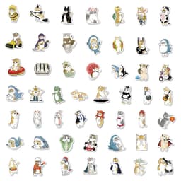 image-Cute Cat Graffiti Stickers - Waterproof PVC Decals for Kids DIY Projects