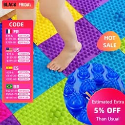 image-MEADE Tactile Training Foot Massager for Tension Relief - 29x39cm Game Mat