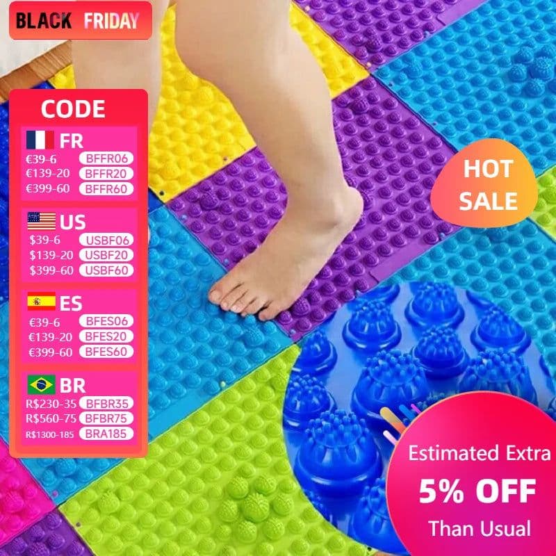 image-MEADE Tactile Training Foot Massager for Tension Relief - 29x39cm Game Mat