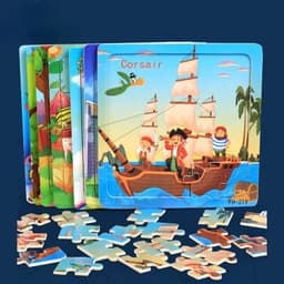 image-YunDuo BaBy Wooden Jigsaw Puzzle - Educational Animal Toy for Kids