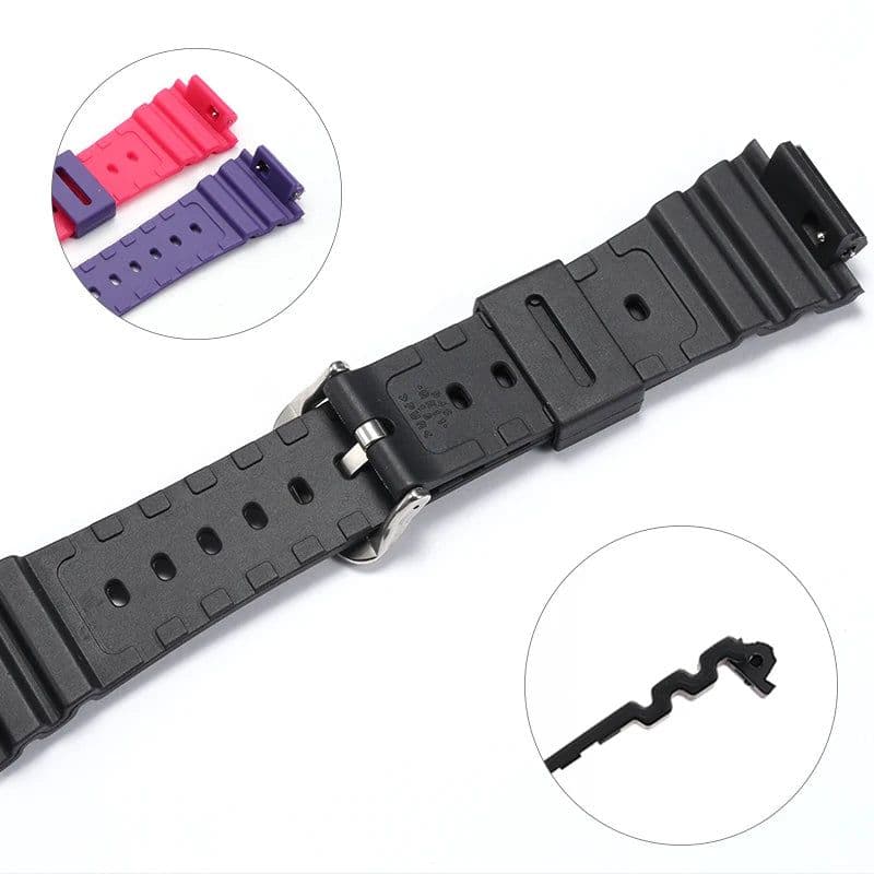 image-MCXGL Resin Watch Strap - Durable Replacement for Casio G-SHOCK GA2100, GA2110