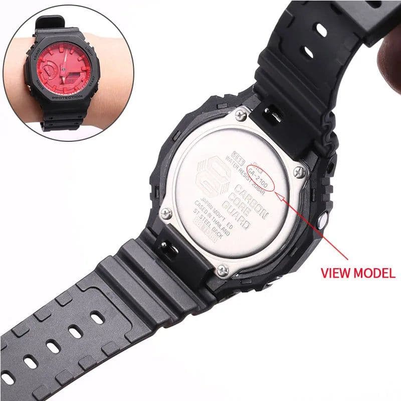 image-MCXGL Resin Watch Strap - Durable Replacement for Casio G-SHOCK GA2100, GA2110