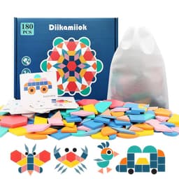 image-Diikamiiok Wooden 3D Geometric Shape Puzzle for Educational Play