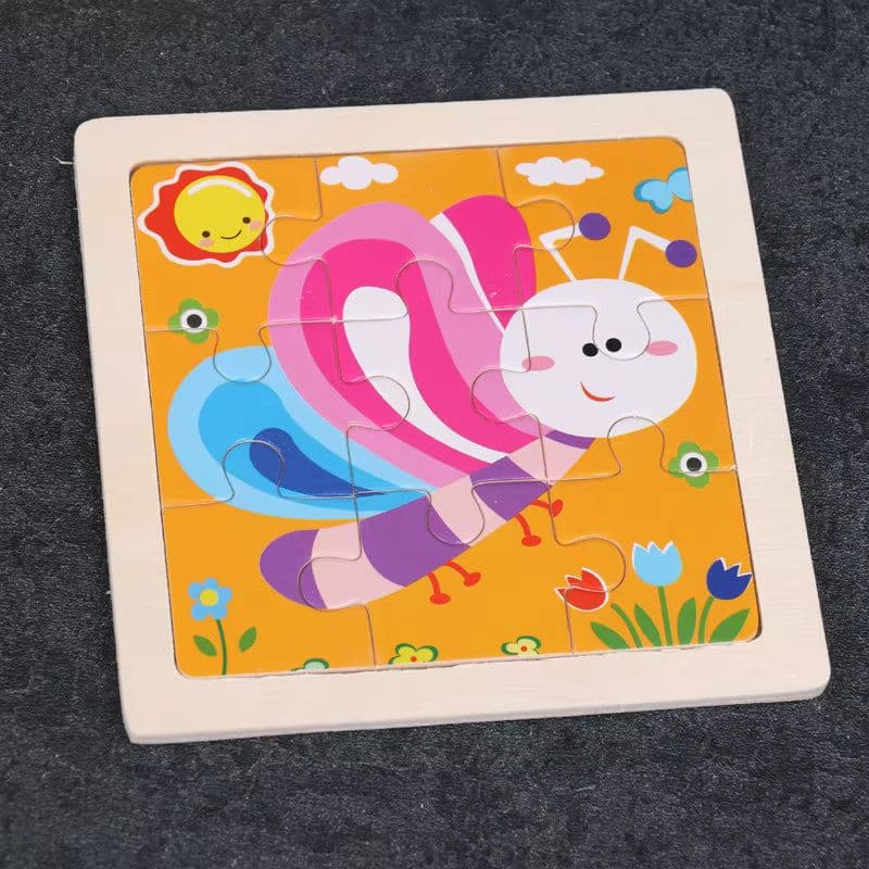 image-Wooden Animal Puzzle Set - Educational Fun for Kids - 6pcs Jigsaw Puzzles