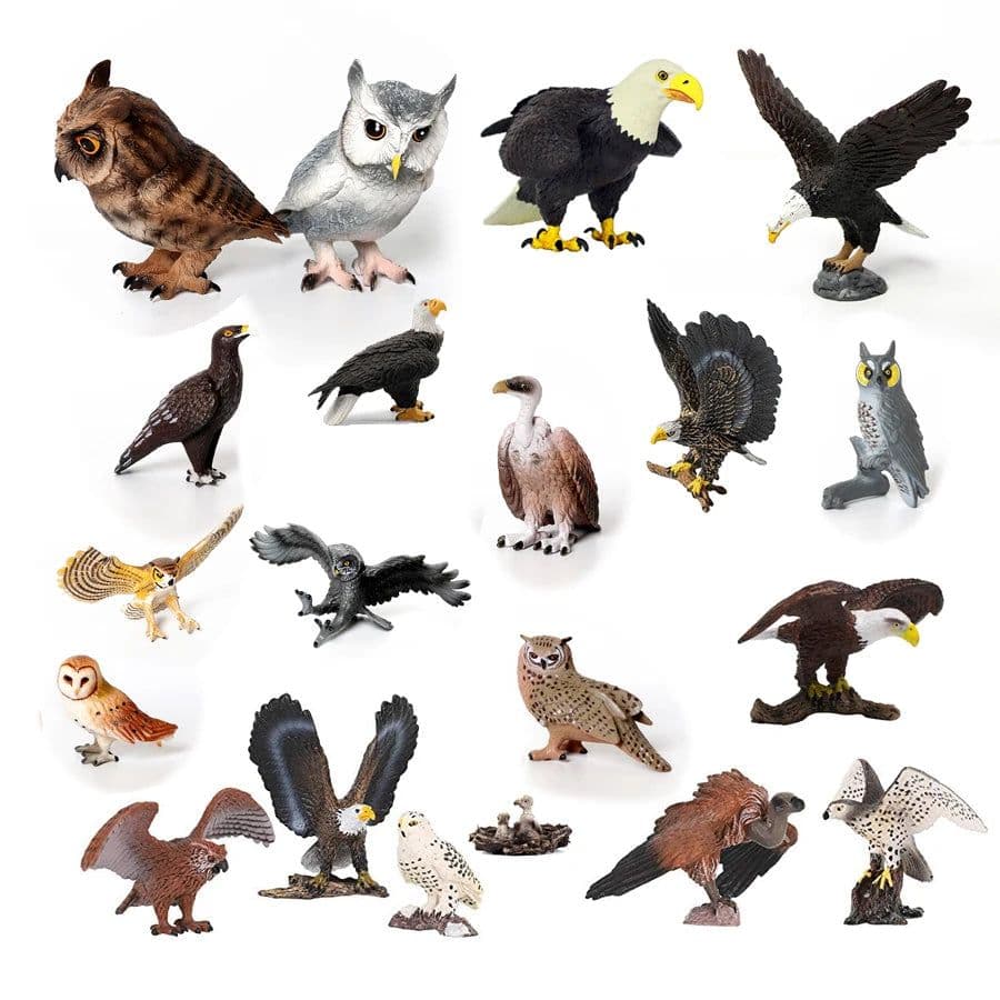 image-UTOMY Realistic Birds of Prey Figurines - Educational PVC Models Set