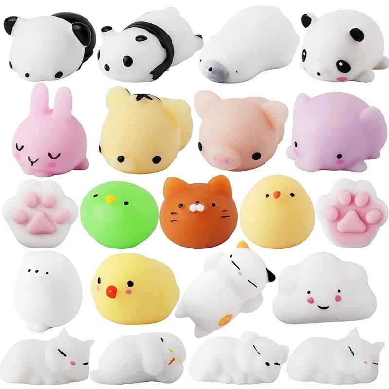 image-Muddy Puddles Cute Animal Mochi Squishy Toy - Stress Relief Fun for Kids