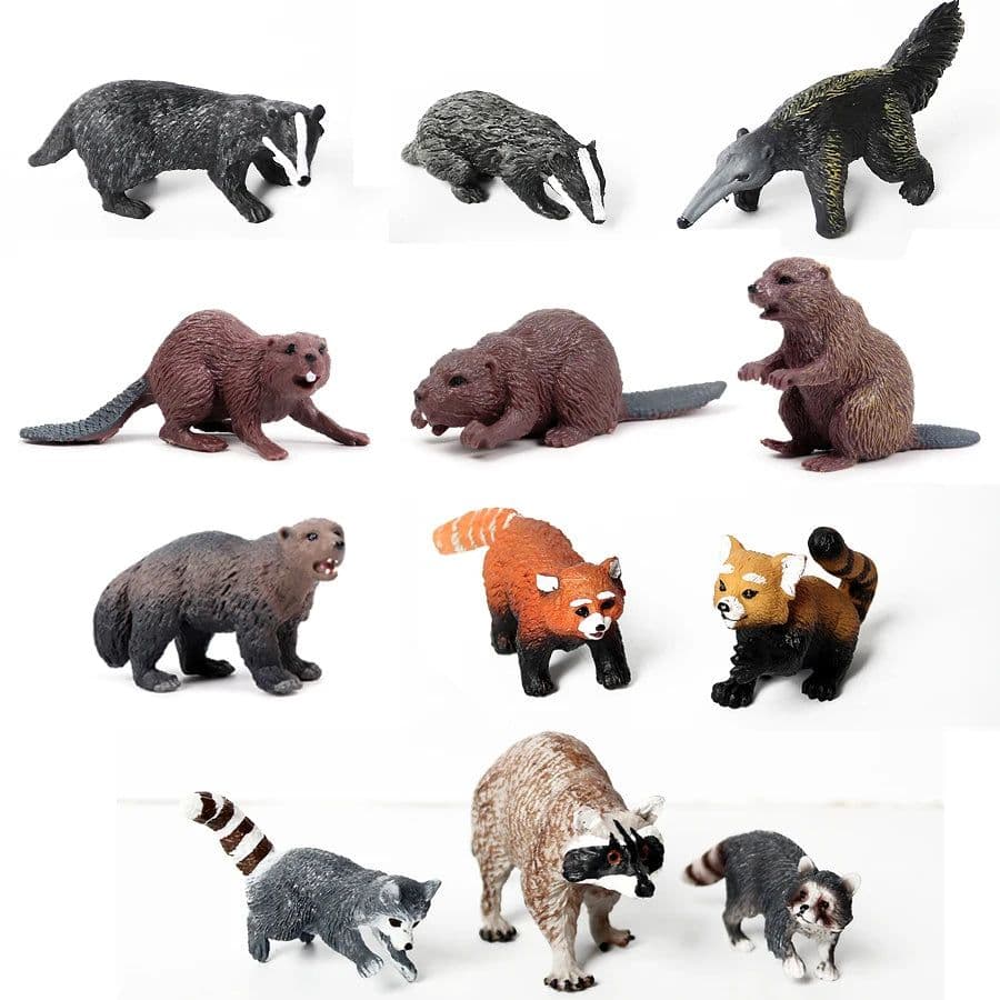 image-UTOMY Hand-Painted Animal Figurines - PVC Collectible Model Decor