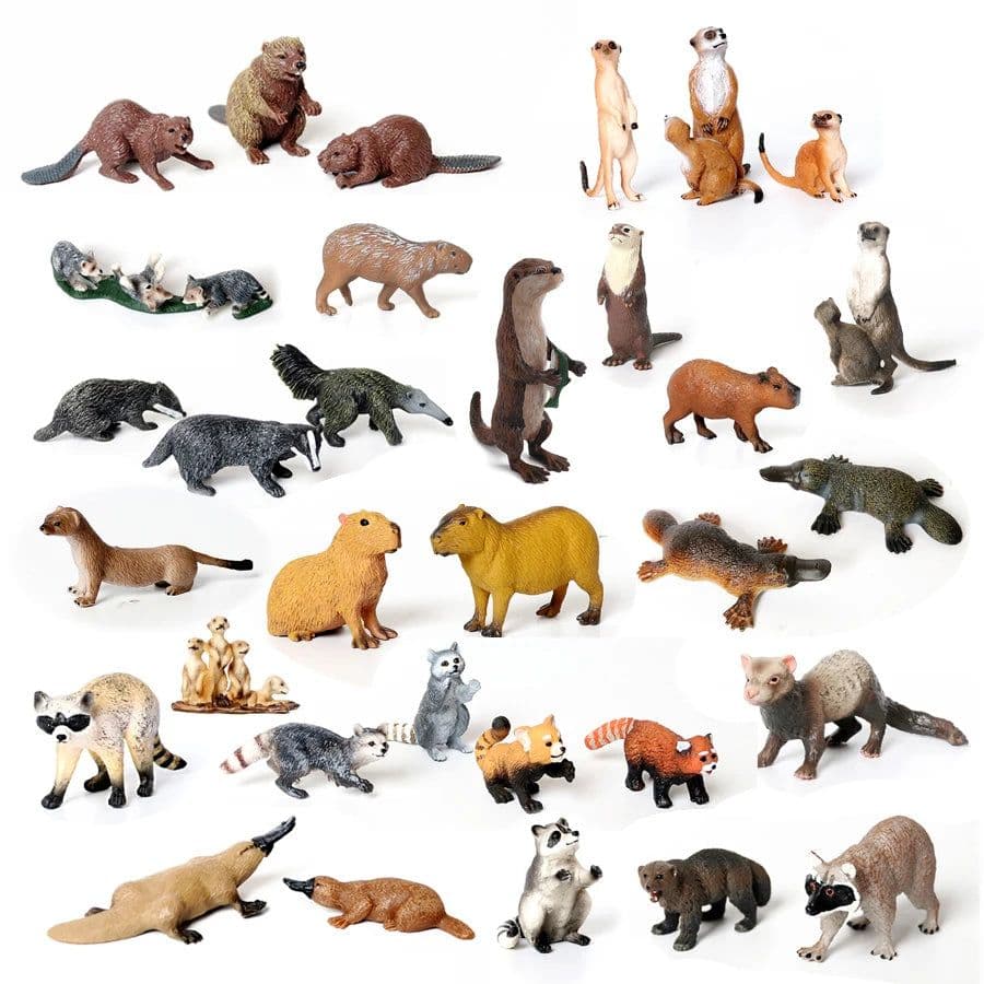 image-UTOMY Hand-Painted Animal Figurines - PVC Collectible Model Decor