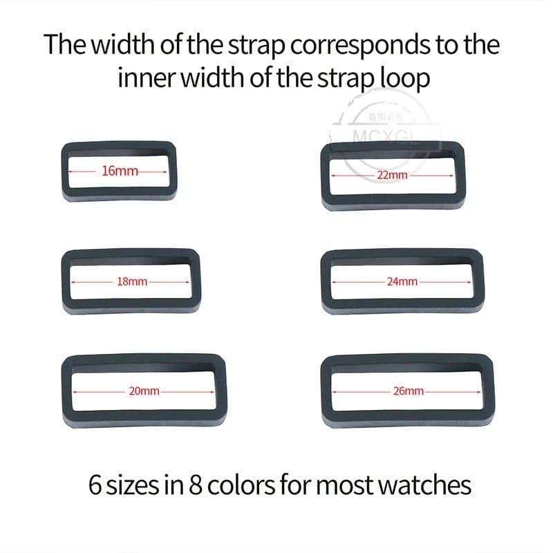 image-MCXGL Silicone Replacement Band Strap Loops for Traditional Watches