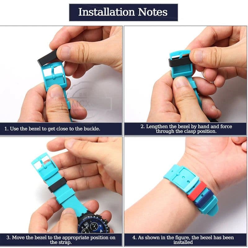 image-MCXGL Silicone Replacement Band Strap Loops for Traditional Watches