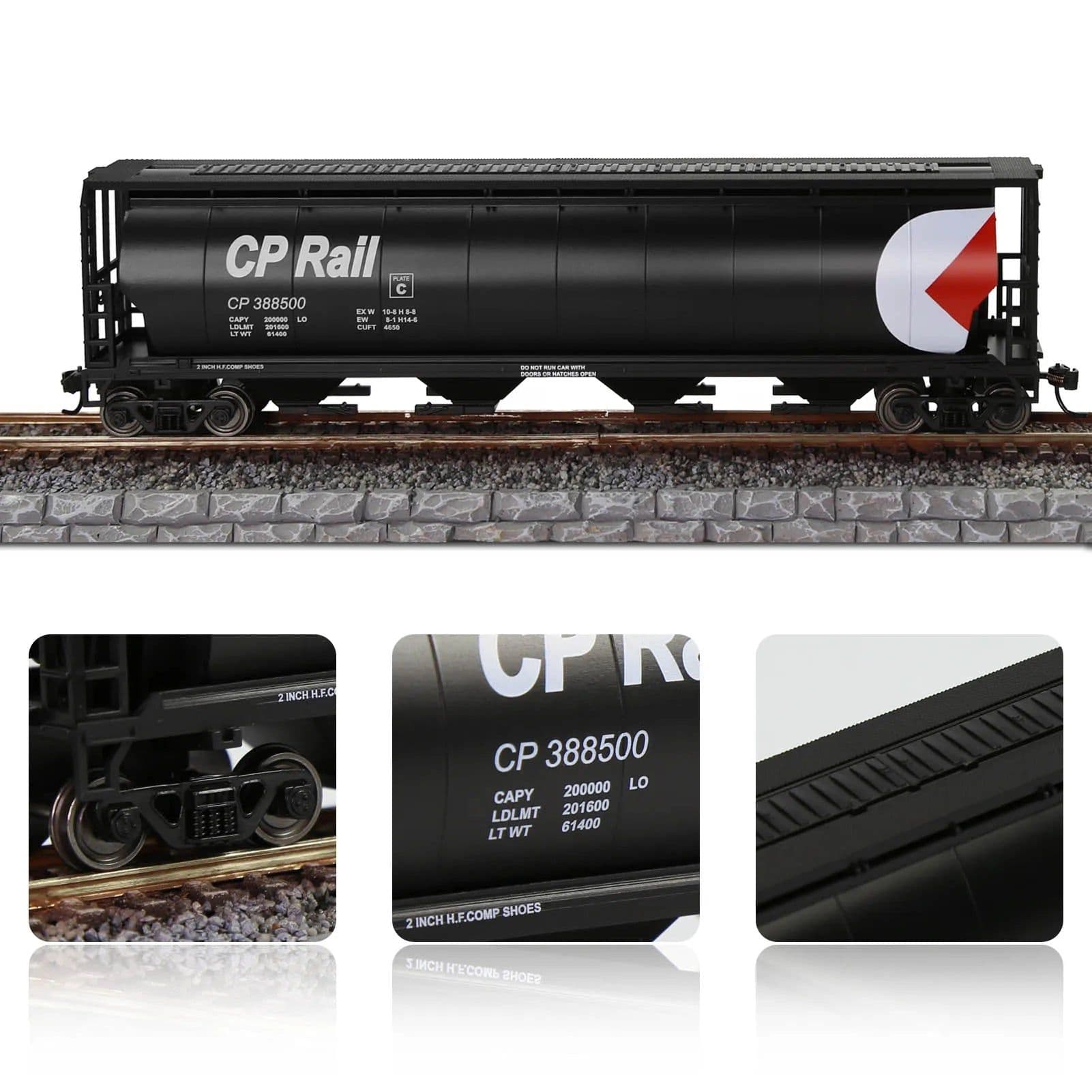 image-Evemodel HO Scale Grain Hopper Car - Detailed Design for Collectors