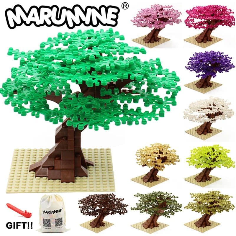image-MARUMINE 205PCS Building Blocks Tree - Creative Nature Decoration Set