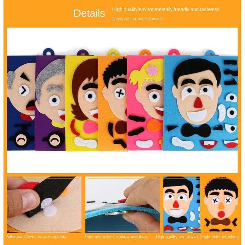 image-Diikamiiok DIY Change Face Puzzle - Fun for Cognitive Development - 3D Toy