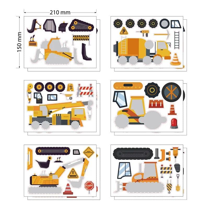 image-Creative Kids DIY Truck Puzzle Stickers – Fun Assembling Activity