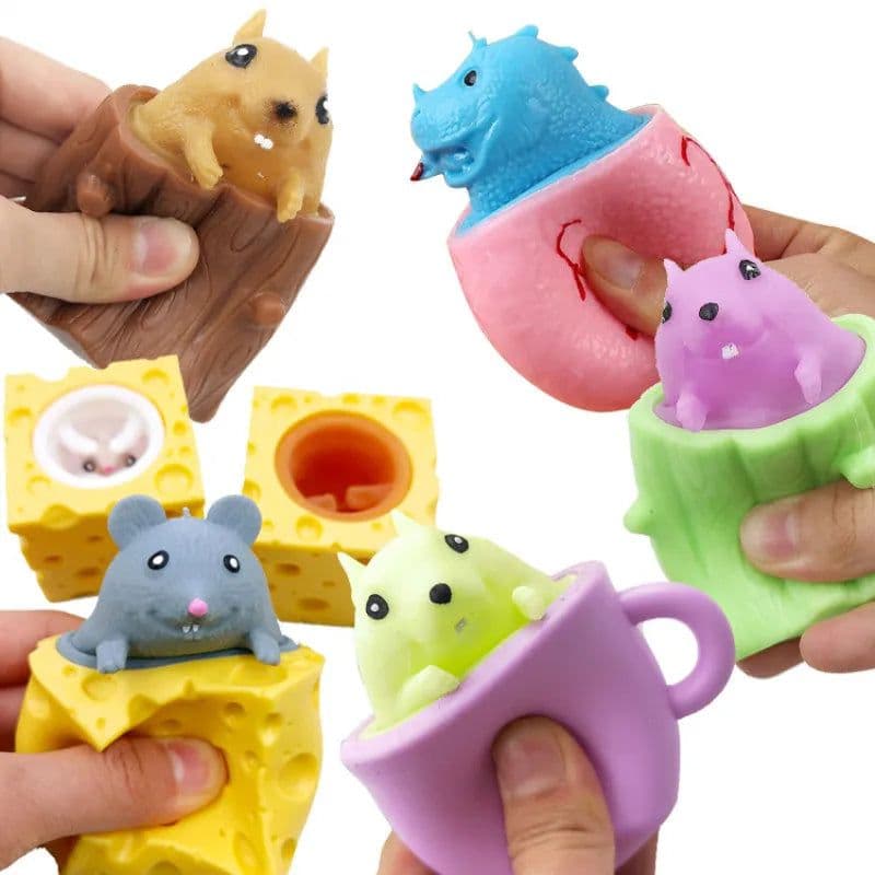 image-TOBEFU Funny Pumpkin Squirrel Astronaut Anti-Stress Fidget Toy Set