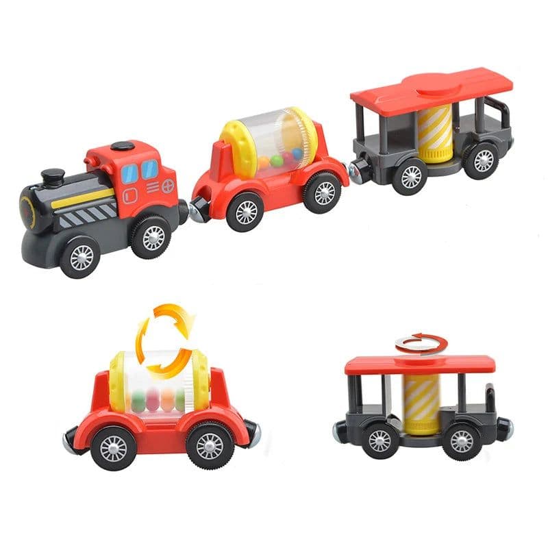 image-HANMA Wooden Train Set - Premium Beech Wood - Safe & Expandable Tracks