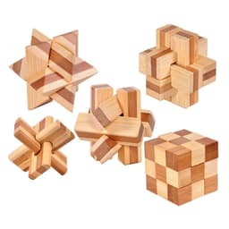 image-Kong Ming Wooden 3D IQ Puzzle - Develop Logical Thinking in Kids