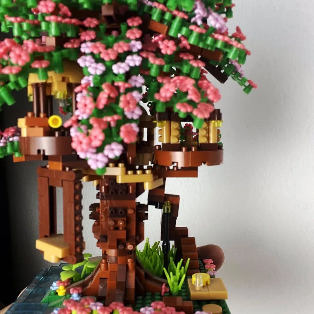 image-KNEW BUILT Sakura Tree House Blocks - Educational Fun for All Ages