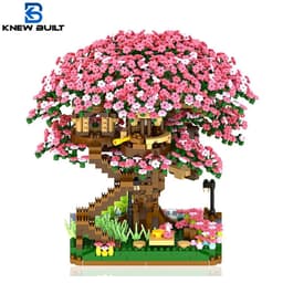image-KNEW BUILT Sakura Tree House Blocks - Educational Fun for All Ages
