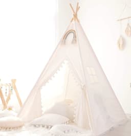 image-Children's Tipi Tent - Foldable Fun for Imaginative Play - Indoor/Outdoor Tent
