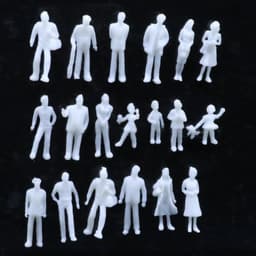 image-Miniature People Model Figures for Diorama Kits - 100pcs Scale 1:75 to 1:300
