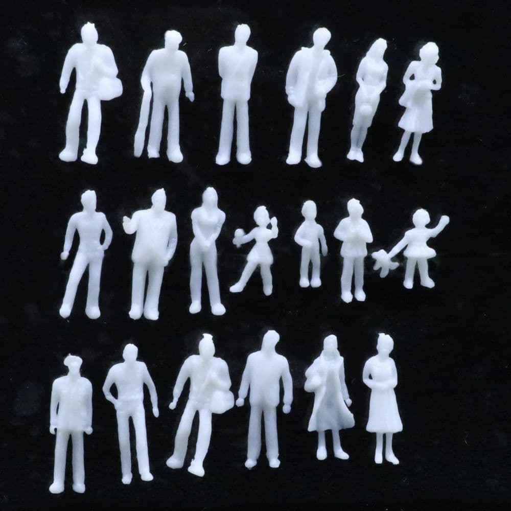 image-Miniature People Model Figures for Diorama Kits - 100pcs Scale 1:75 to 1:300