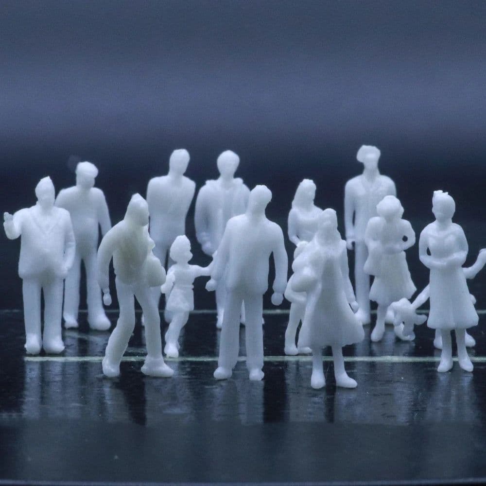 image-Miniature People Model Figures for Diorama Kits - 100pcs Scale 1:75 to 1:300